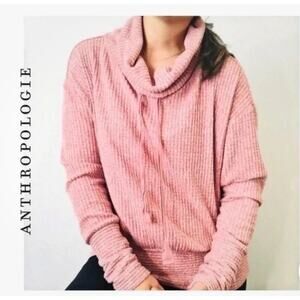 Anthropologie Saturday Sunday top ruffle shirt sweater sweatshirt m rose
